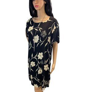 Victoria Moon Short Sleeve Floral Chemise Dress size medium